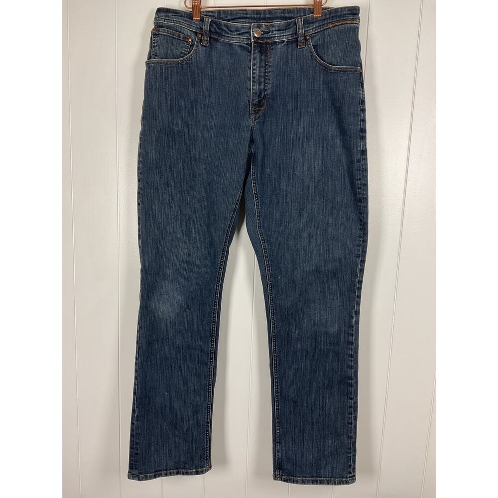 Marmot Men's 5‎ Pocket Jeans Regular Straight Leg Stretch Dark Wash Size 34/31